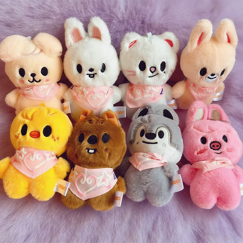 

Stray SKZOO Plush Keychain Kawaii Wolf Plush Toy Cartoon Stuffed Animal Doll Wolf Plush Keychain Soft Companion Gift