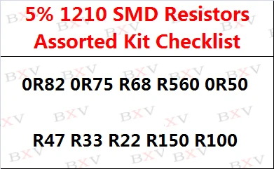 طقم مقاومات SMD متنوعة ، 10ValueX20Pcs = ، 0R82 ، 075 ، R68 ، R560 ، 0R50 ، R47 ، R33 ، R22 ، R100 ، R150 ،!