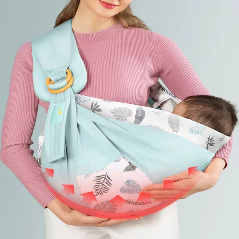 Dupla Utilização Malha Tecido Baby Carrier, recém-nascido Envoltório Sling, lactente Amamentação, Enfermagem Capa, Portadores ao ar livre, Acessório do bebê, 3-36M