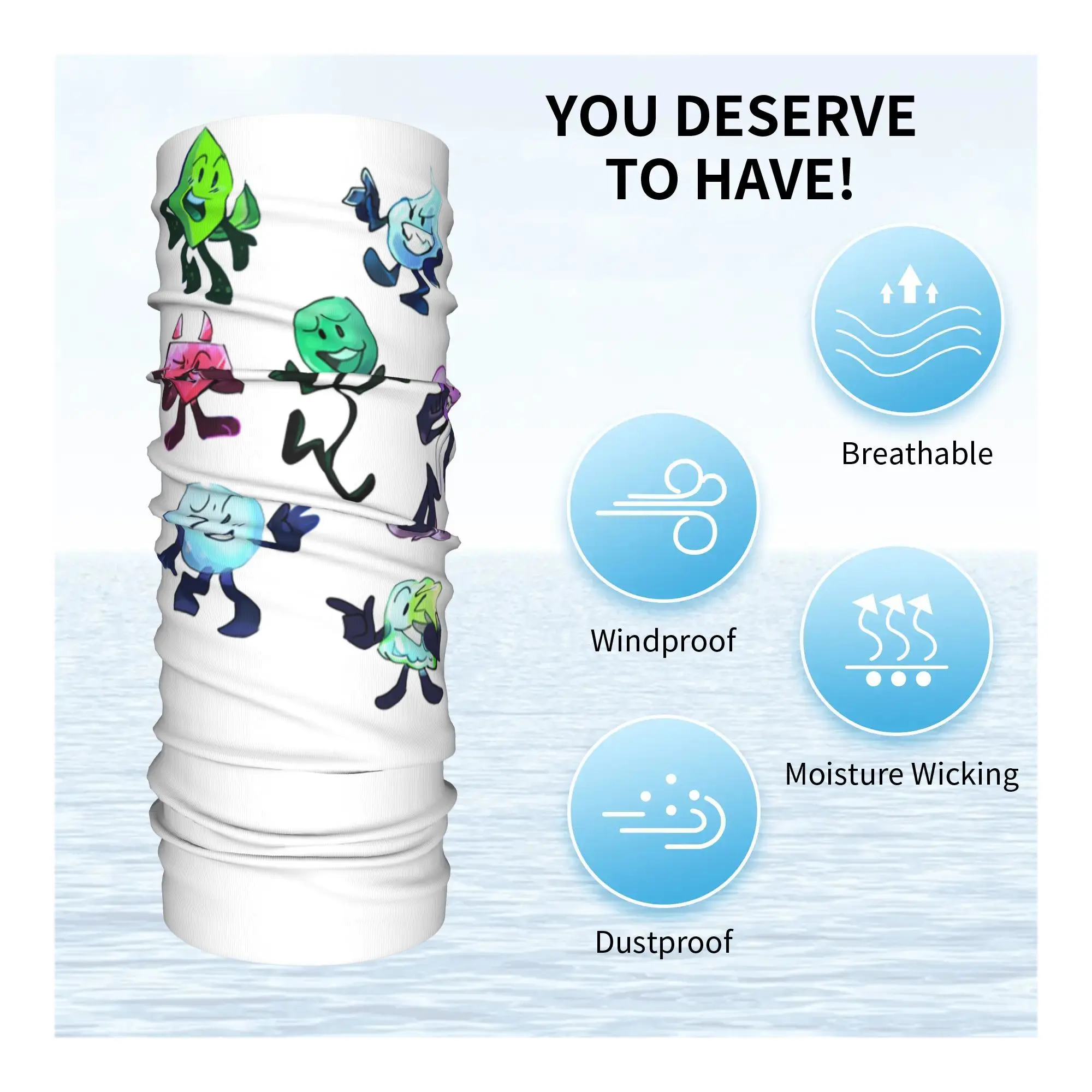 BFDI  Have Cots Bandana Neck Gaiter Printed Mask Scarf Warm Headband Outdoor Sports Unisex Adult Windproof