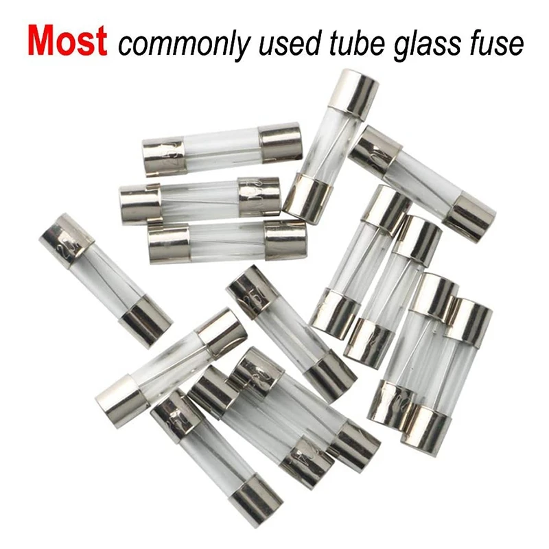 150Pcs 5X20 Fast-Blow Glass Tube Fuses Car Glass Tube Fuses Assorted Kit