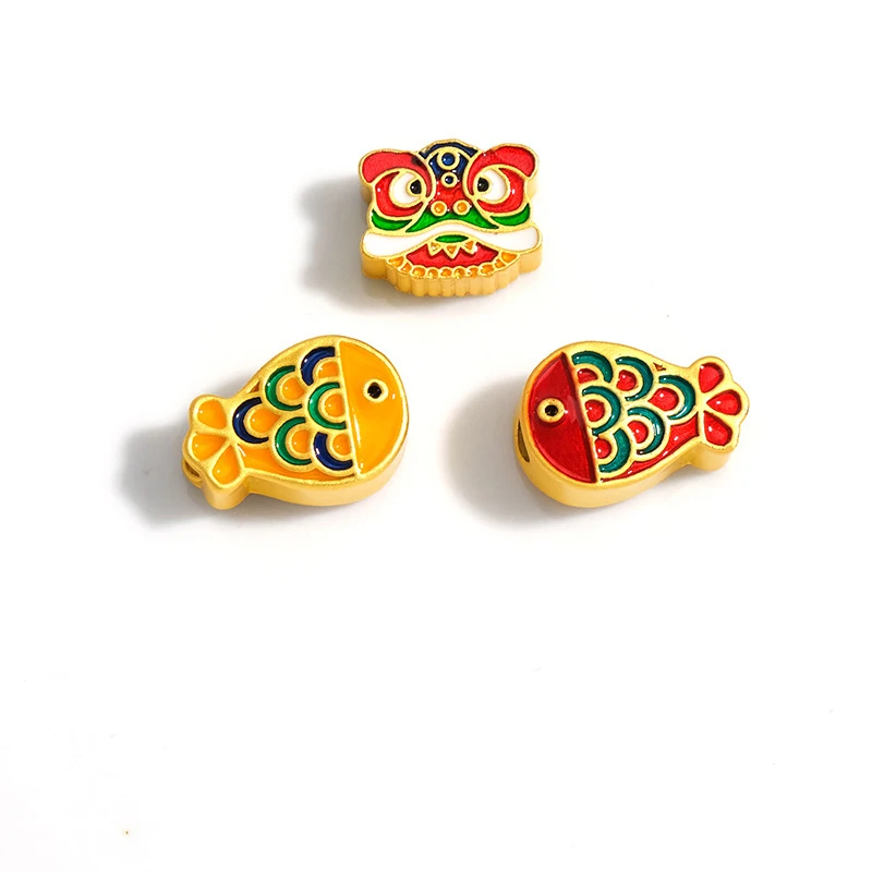 لتقوم بها بنفسك شينغشي المحمص الأزرق الملونة أسماك كوي ، الصين شيك الرياح بالتنقيط النفط ، اكسسوارات حبل اليد ، هدية بالجملة ، جديد