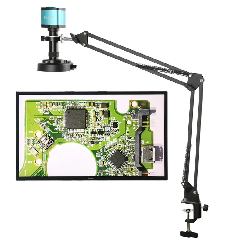 

1080P 2K 4K 14MP 48MP 55MP VGA HDMI USB 130X Zoom C Mount Lens PCB Soldering Image Acquisition Digital Video Microscope Camera