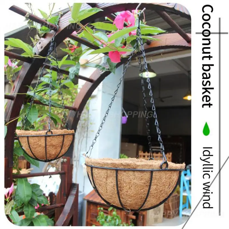 Metal Hanging Basket Can Be Hung Anywhere Outdoor And Weather Resistant Balcony Decoration Lightweight While Sturdy Hang