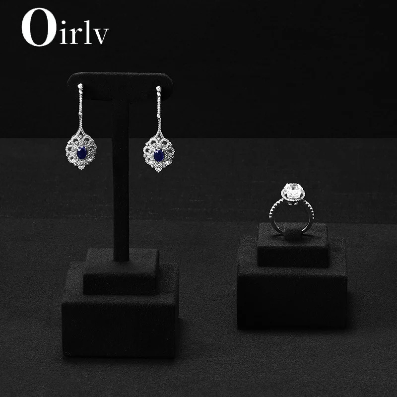 Oirlv Earrings Rings Jewelry Display Stand T-bar Rack Holder For Rings Jewelry Storage Display Set Props Shop Window Decoration