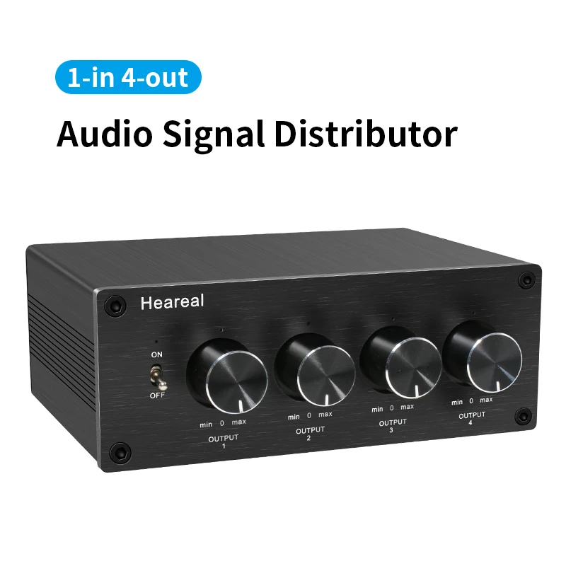 

1 in-4 out can be Simultaneously Divided into 1 Audio Signal Distributor, and 4 outputs can be individually controlled