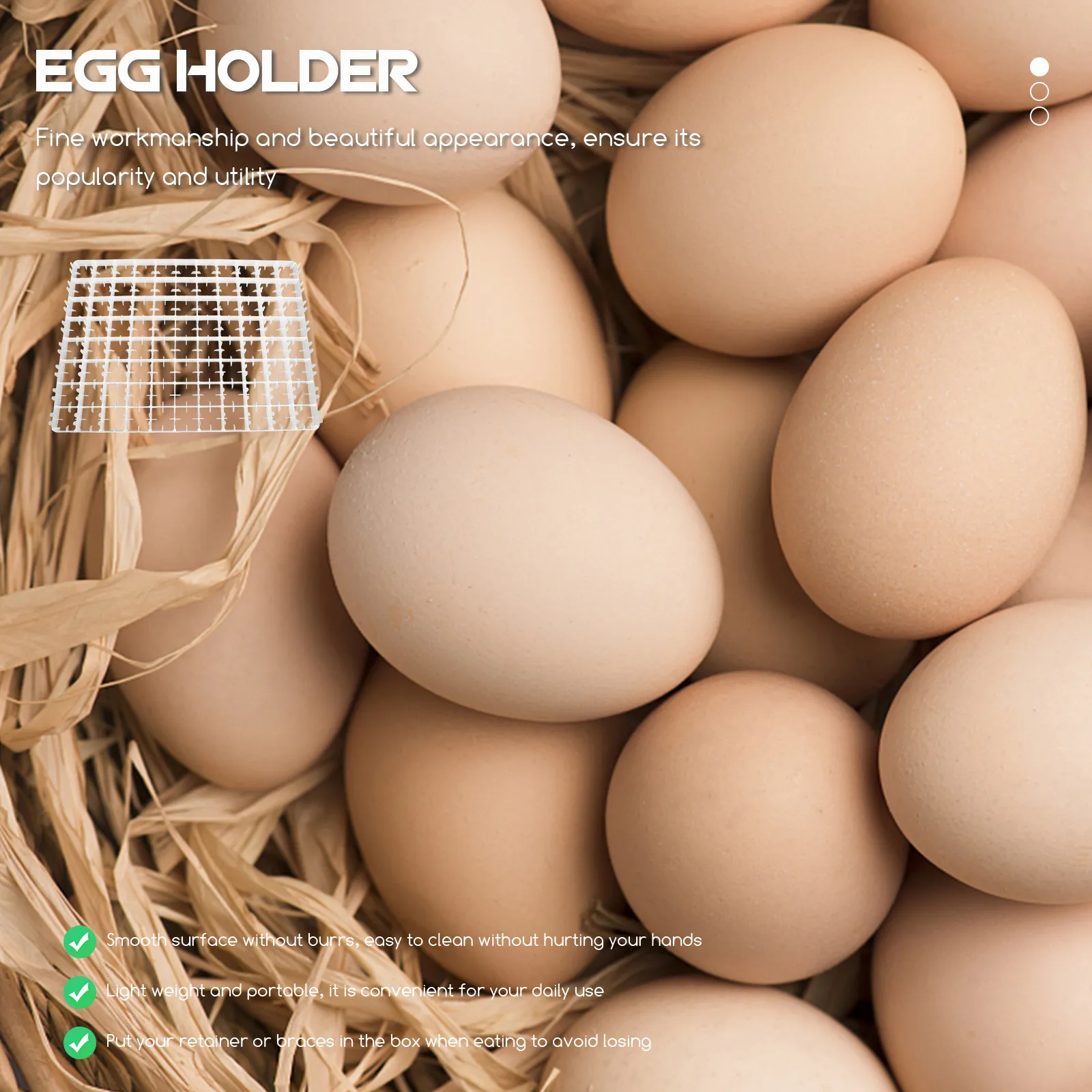 88 Compartments Egg Holder Tray Plastic Trays Brooder Machine Incubator Organizer for Chicken Eggs
