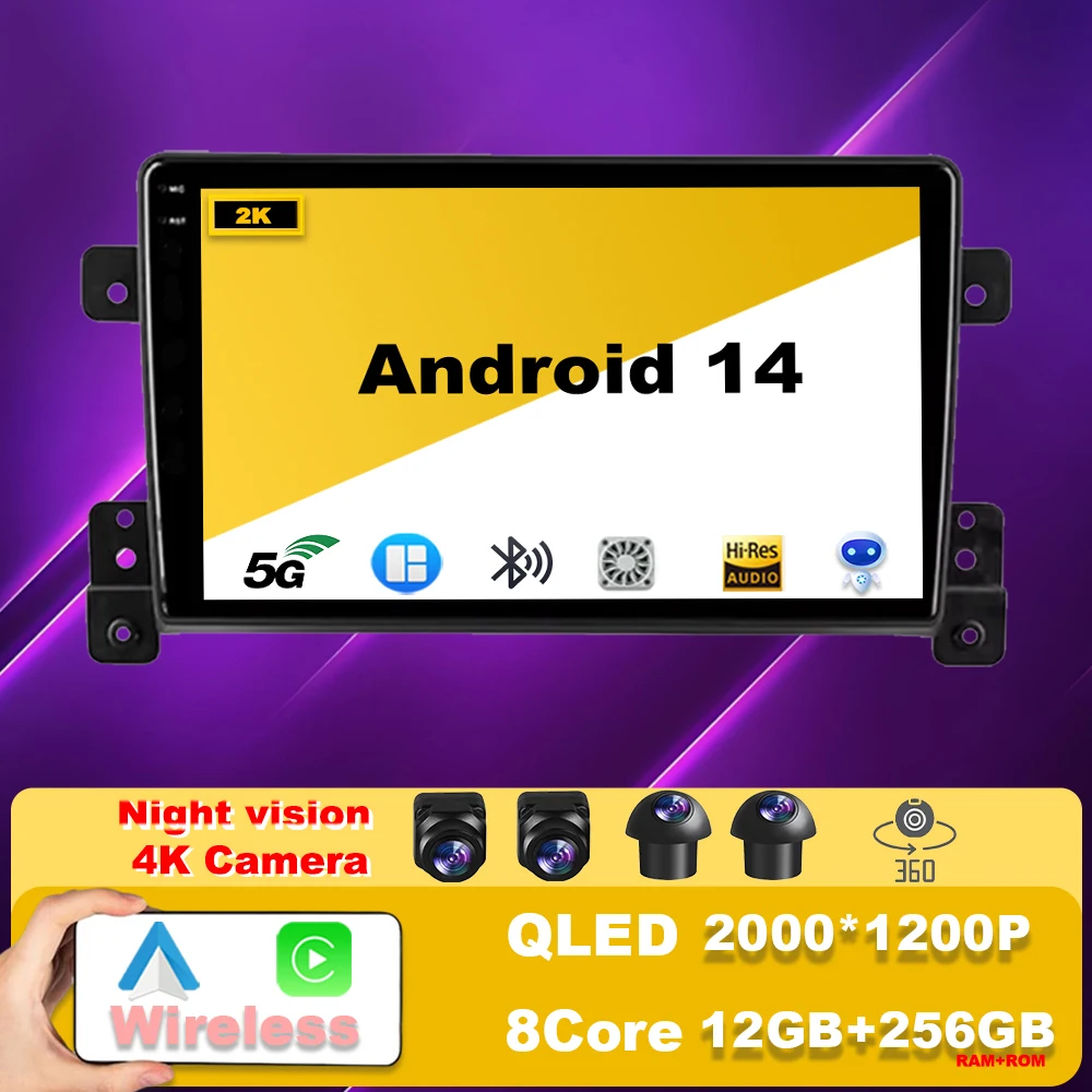 

Android 14 Multimedia Video Player Car Radio ForFor Suzuki Grand Vitara 3 2005 - 2015 GPS Navigation 4G wifi autoradio 2 din