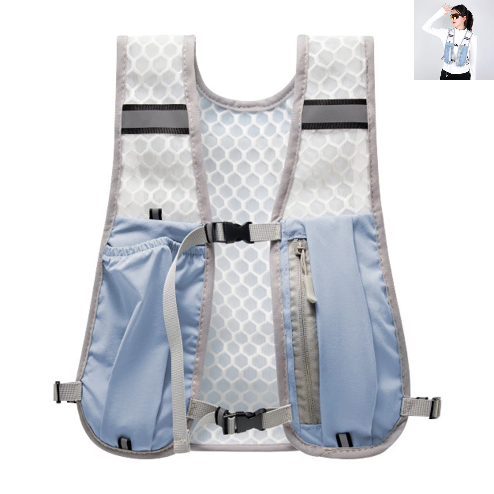 Reflective Cycling Vest - Kadınlar ve Erkekler İçin Koşu Hidrasyon