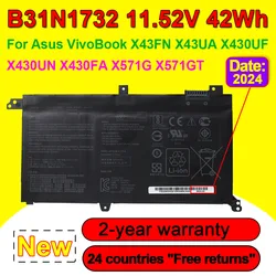 11.52V 42Wh B31N1732 Battery For ASUS VivoBook X430FN X430UA X430UF X430UN X430FA X571G X571LH X571GT Laptop Fast Shipping