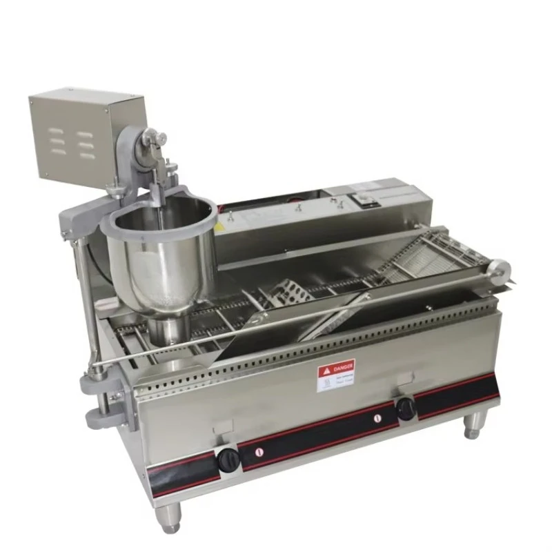 Customized LPG Gas Automatic Mini Donut Maker Commercial Doughnut Machine Stainless Steel Fast Baking Cafe Shop Top Deal