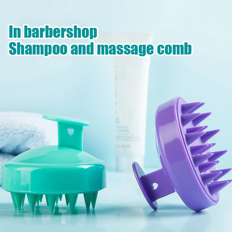 1PC Silicone Head Wash Clean Care Hair Root Itching Scalp Massage Comb Shower Brush Pet supplies