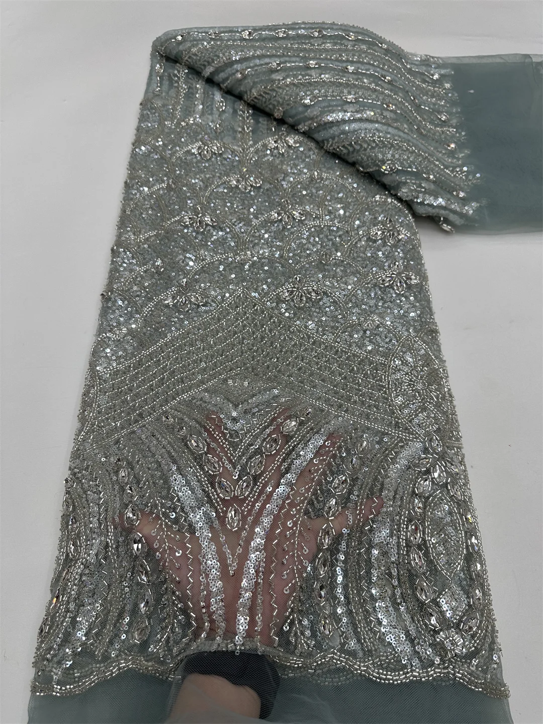 

2024, африканская, нигерийская, Франция, горячая распродажа, новейшая тюлевая кружевная ткань с бусинами и блестками, элитный выпуск для невесты, свадебной вечеринки, шить платья