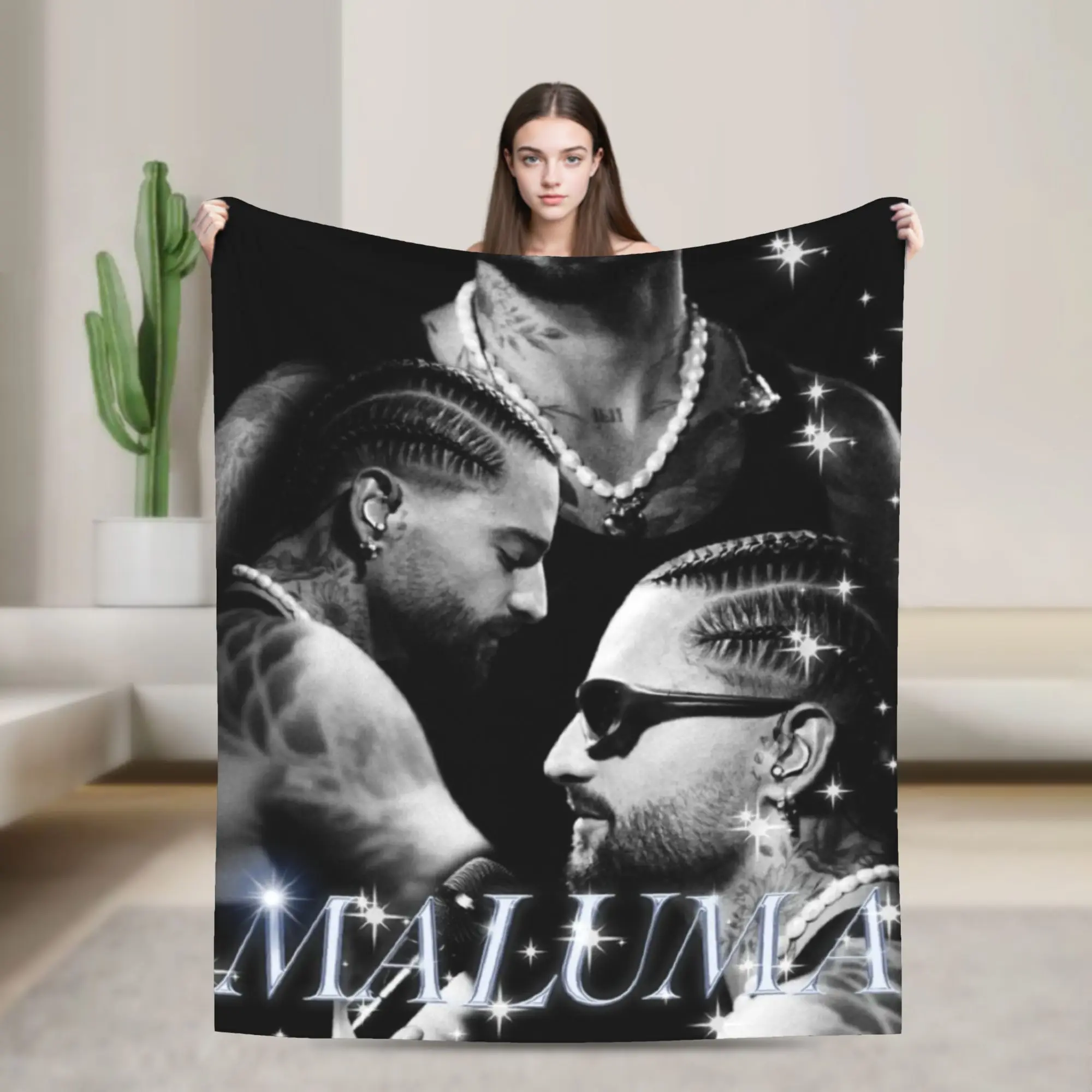 

Maluma Pretty Dirty Blanket Super Soft Warm Throw Blankets for Couch 50x60 Inch Multi-size Plush Thin Quilt