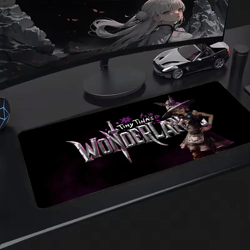 

Коврик для мыши Gamer T-Tiny Tinas, коврики для клавиатуры, резина Kawai, нескользящий настольный коврик, XXL90x40 см