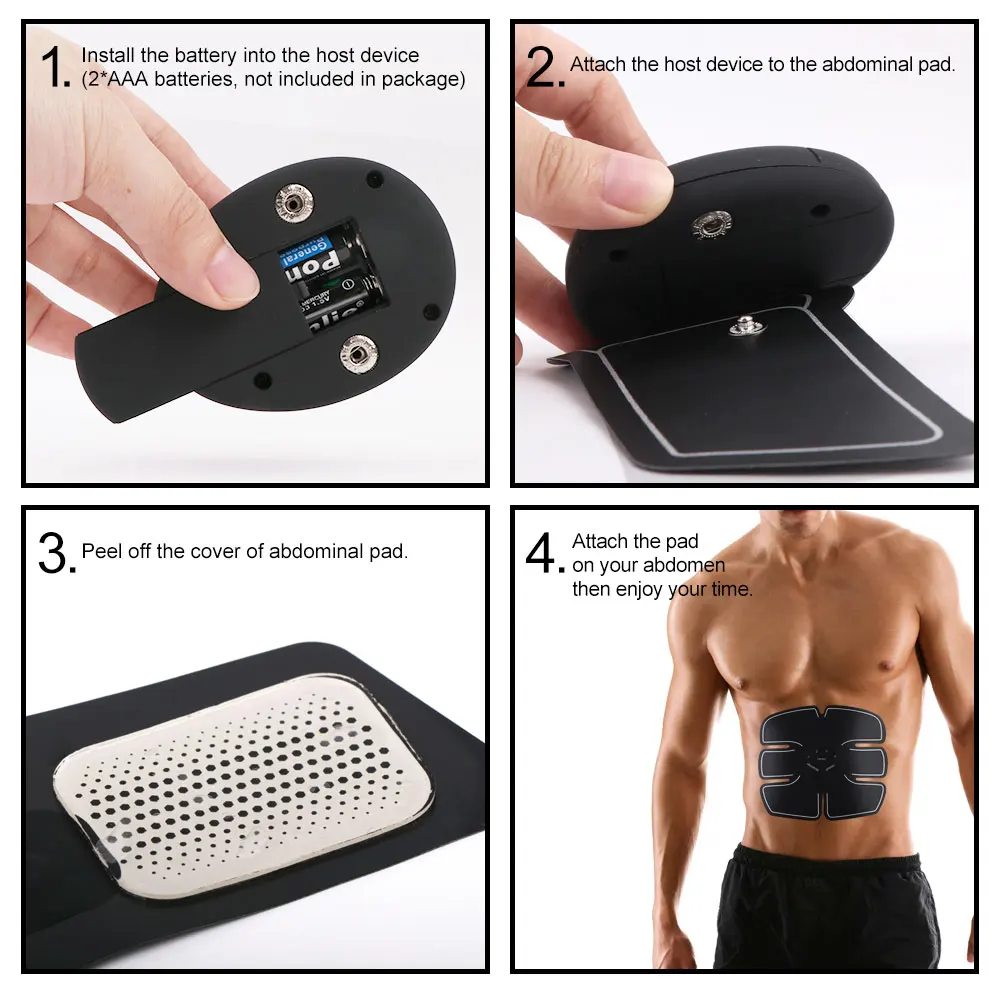 Wireless Muscle Stimulator EMS Hip Trainer Abdominal Abs Fitness Trainer Body Slimming Massager Fitnes Weight Loss Body Slim