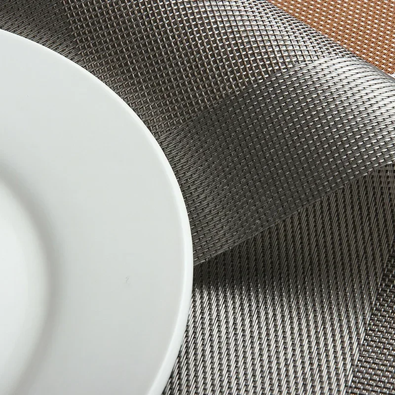 Europe Style Table Placemat Waterproof Decoration Mat Heat-Resistant Table Mat Bowl Dishes Coaster Tableware Mat for Table Black