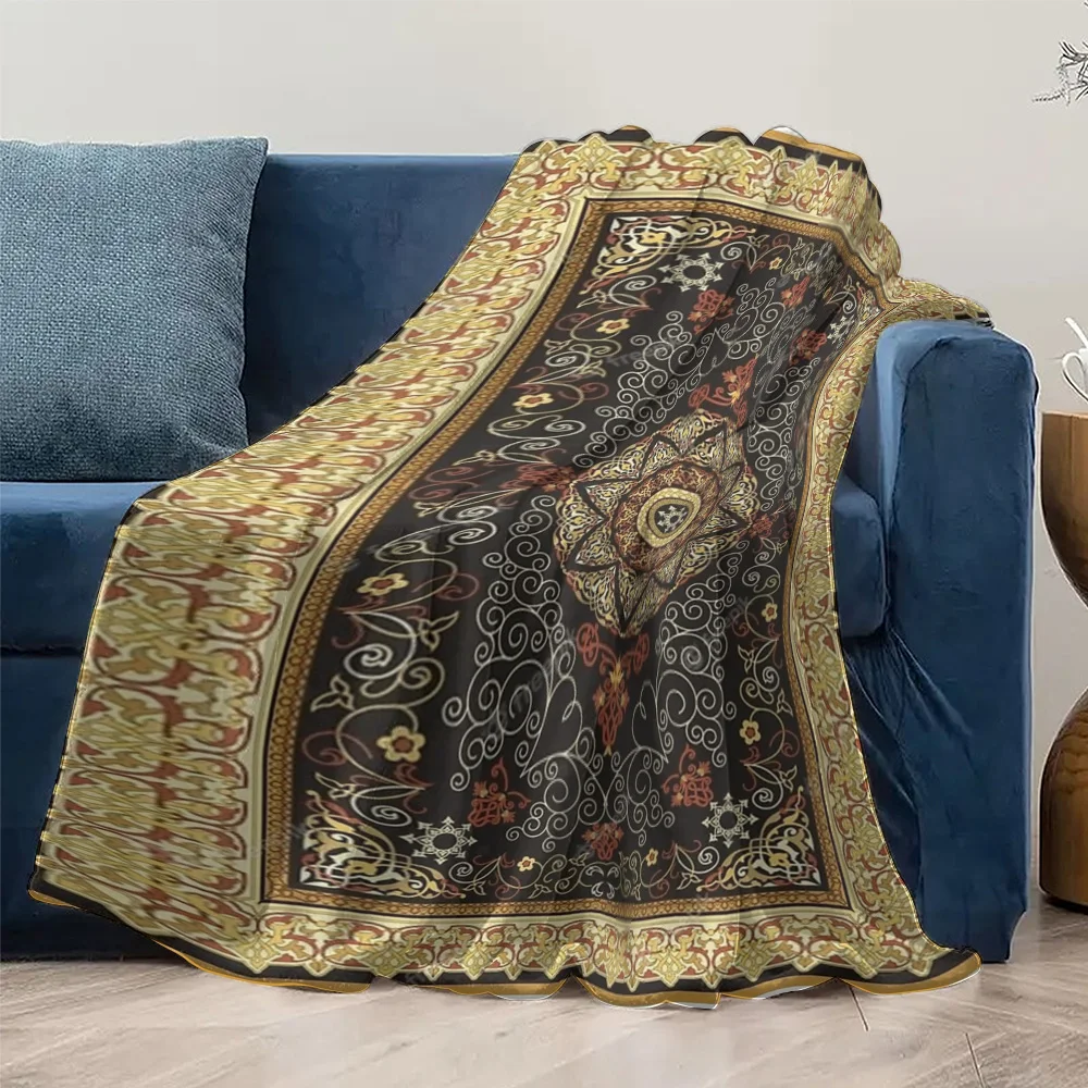 Boho Mandala Decorative Throw Blanket Psychedelic Bed Blanket Ethnic Pattern Bed Cover Decorative Sofa Throw Blanket