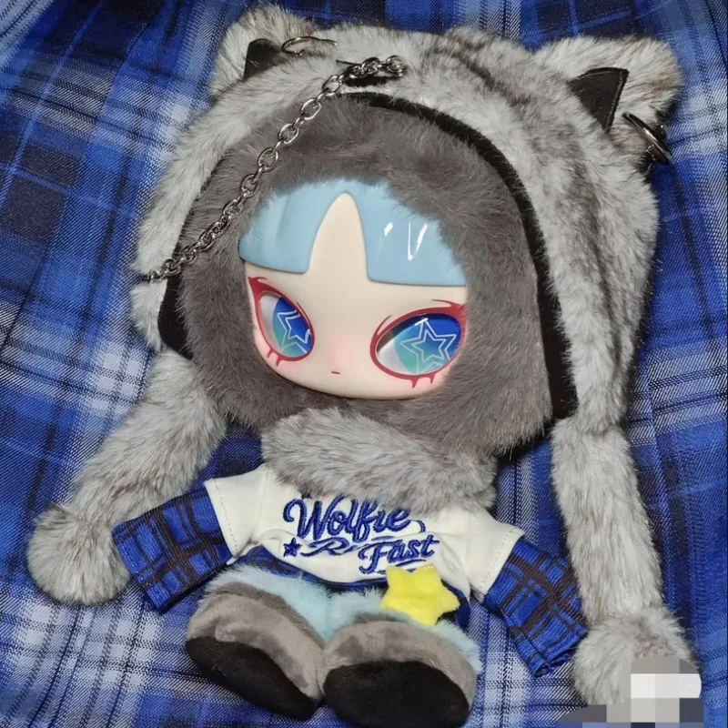 

Inn 22cm Limited Edition Wolfie Run Fast Series Vinyl Face Plush Doll Aciton Figure Trendy Toy Keychain for Bags Birthday Gift