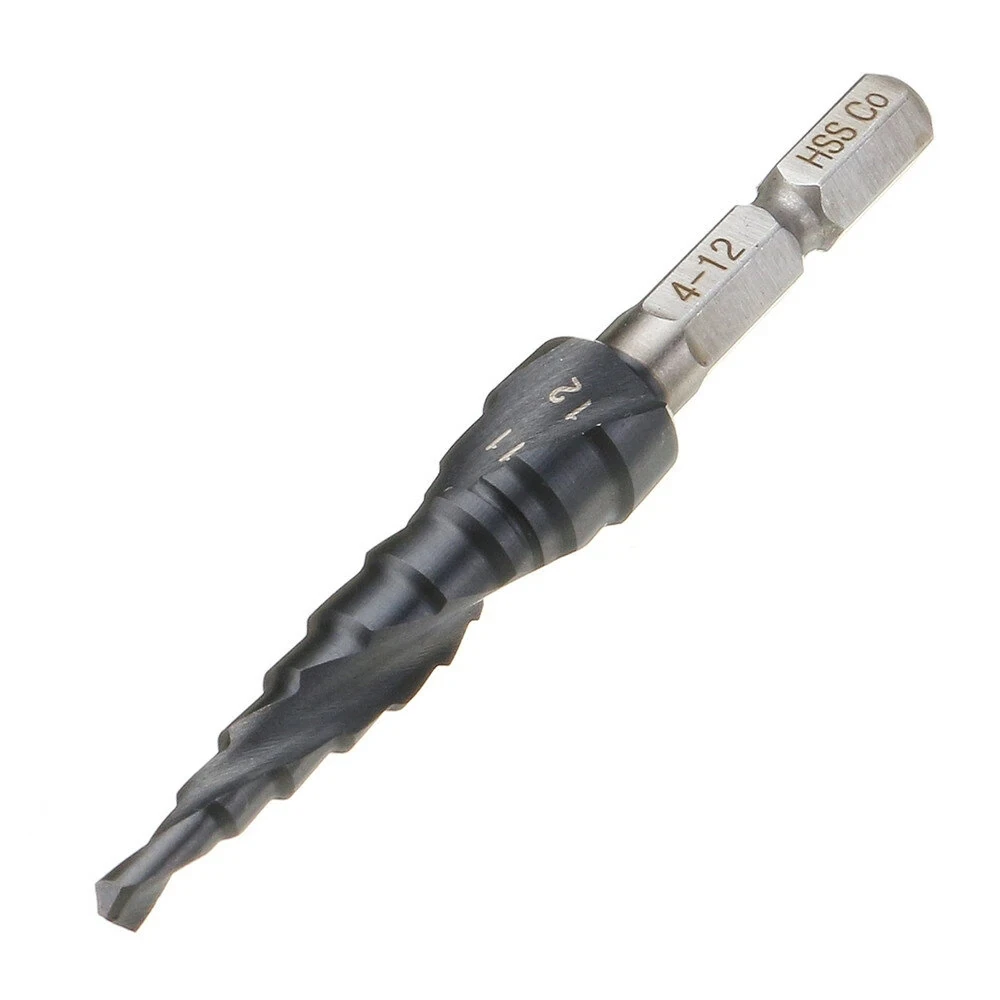 HRC89 M35 Cobalt TiAlN Coated Step Drill Bit 3-12/4-12/4-20mm 1/4 Inch Hex Shank Metal Drilling Hole Opener For Stainless Steel