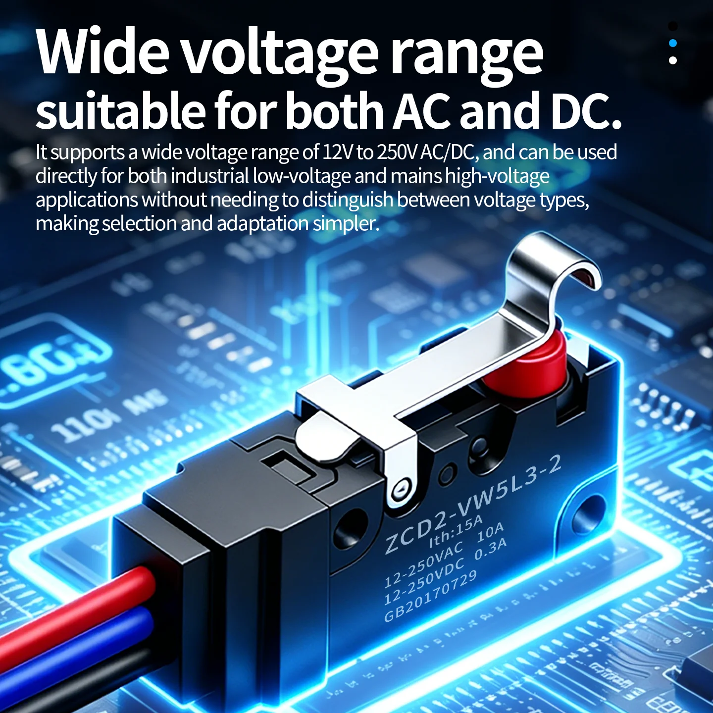 ZHICAN ZCD2-VW IP67 Waterproof Micro Switch NO NC Wired Limit Switch 2 Wire 3 Wire Forklift Automotive
