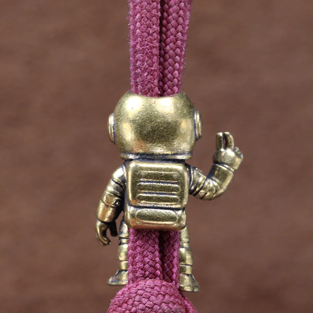 Astronaut Brass Knife Beads EDC DIY Paracord Woven Bracelets Lanyard Pendants Accessories Spaceman Outdoor Tool Hangings Charms
