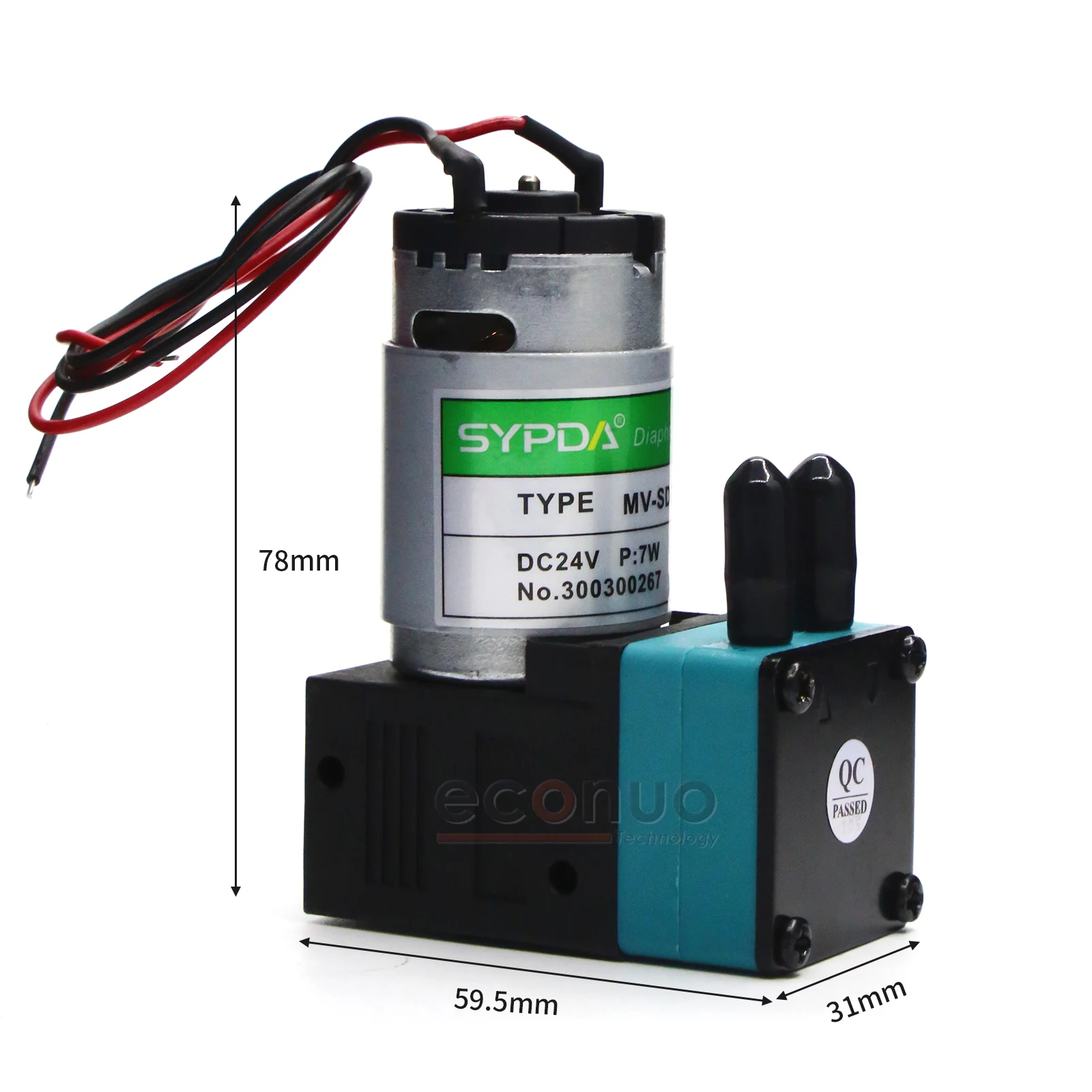 SYPDA 7W 24VDC 300mlmin Big Ink Pump MV-SD300E SPYDA Big Ink Pump for Infiniti / Crystaljet / Gongzheng Inkjet Printers
