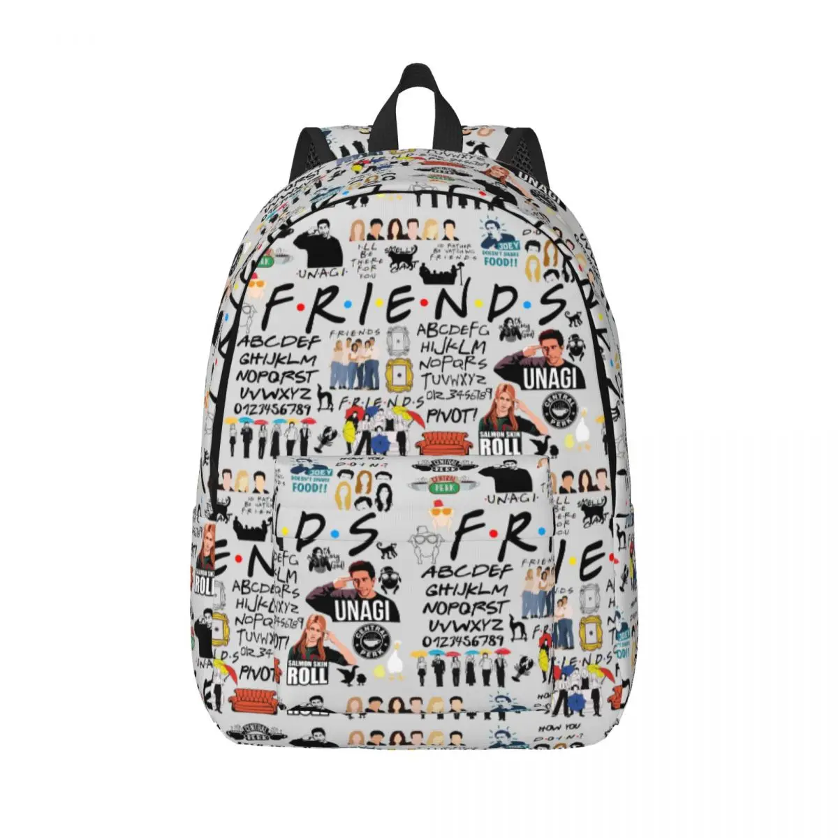 Friends TV Show Backpack for Boy Girl Kids Student School Bookbag Cartoon Central Perk Daypack Preschool Kindergarten Bag Sports