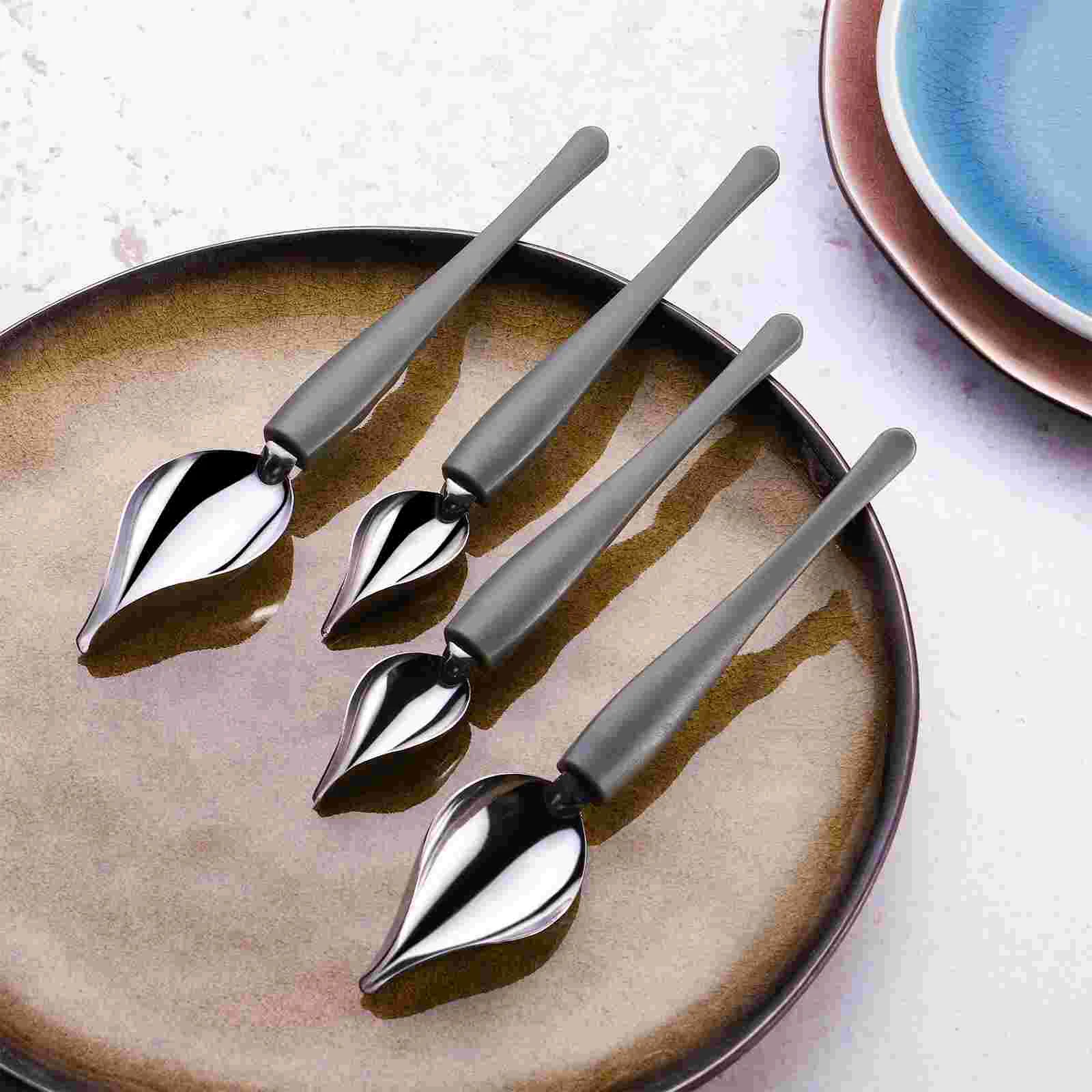 Piping Spoon Silverware Multi-use Spoons Culinary Decorate Coffee Draw Tools Drawing for Decorating DIY Chocolate Baby Filter