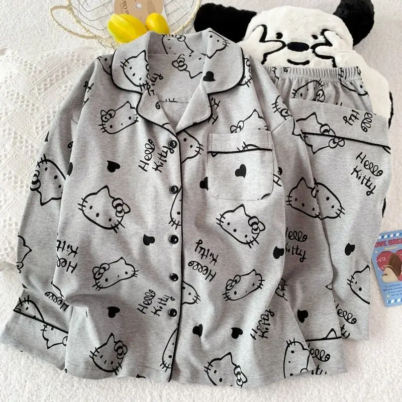 

Sanrio Pochacco Women Nightgowns Sets Cuteore Cartoon Spring Autumn Sleepwear Long Sleeve Pants Casual Sleeping Pajamas Homewear