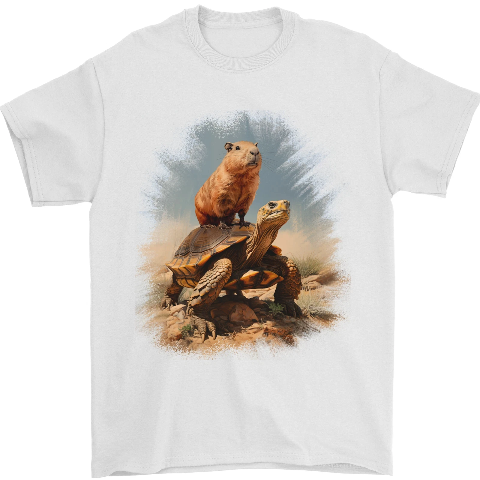 

Kapibara - camiseta de manga corta de la marca de camisetas impresas de tortuga con patrón femenino