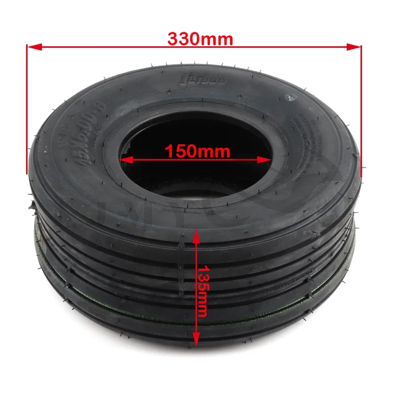 15 Inch Vacuum Tire, Applicable To 15x6.00-6 Wheel Motor Tubeless Tire in Front of Electric Scooter Wheel