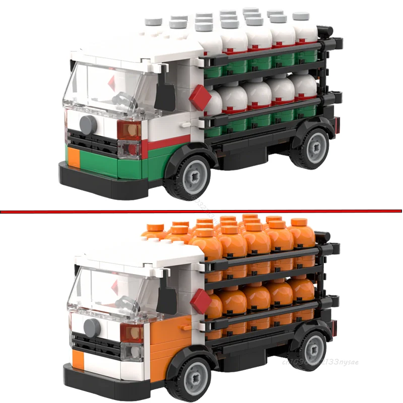 

New City Transportation Truck Model Home Gas Delivery Truck Building Block Model Custom Puzzle Kids Education Christmas Toy Gift