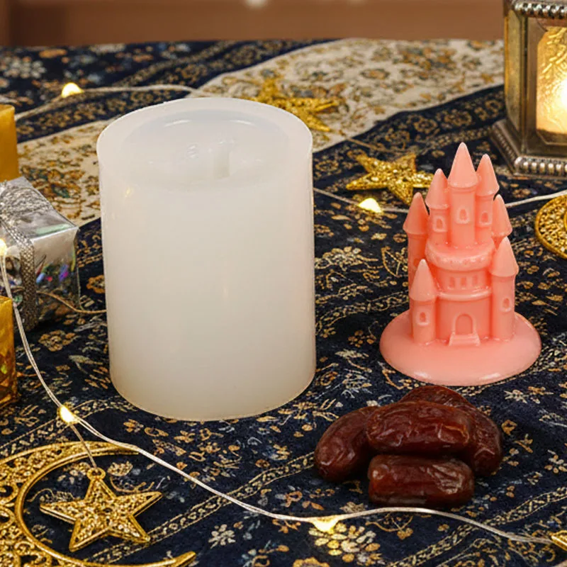 

Силиконовая форма для замка с зеркальной отделкой, 3D дизайн замка принцессы для DIY, ароматерапия, гипсовые поделки, украшение для дома, изготовление подарков