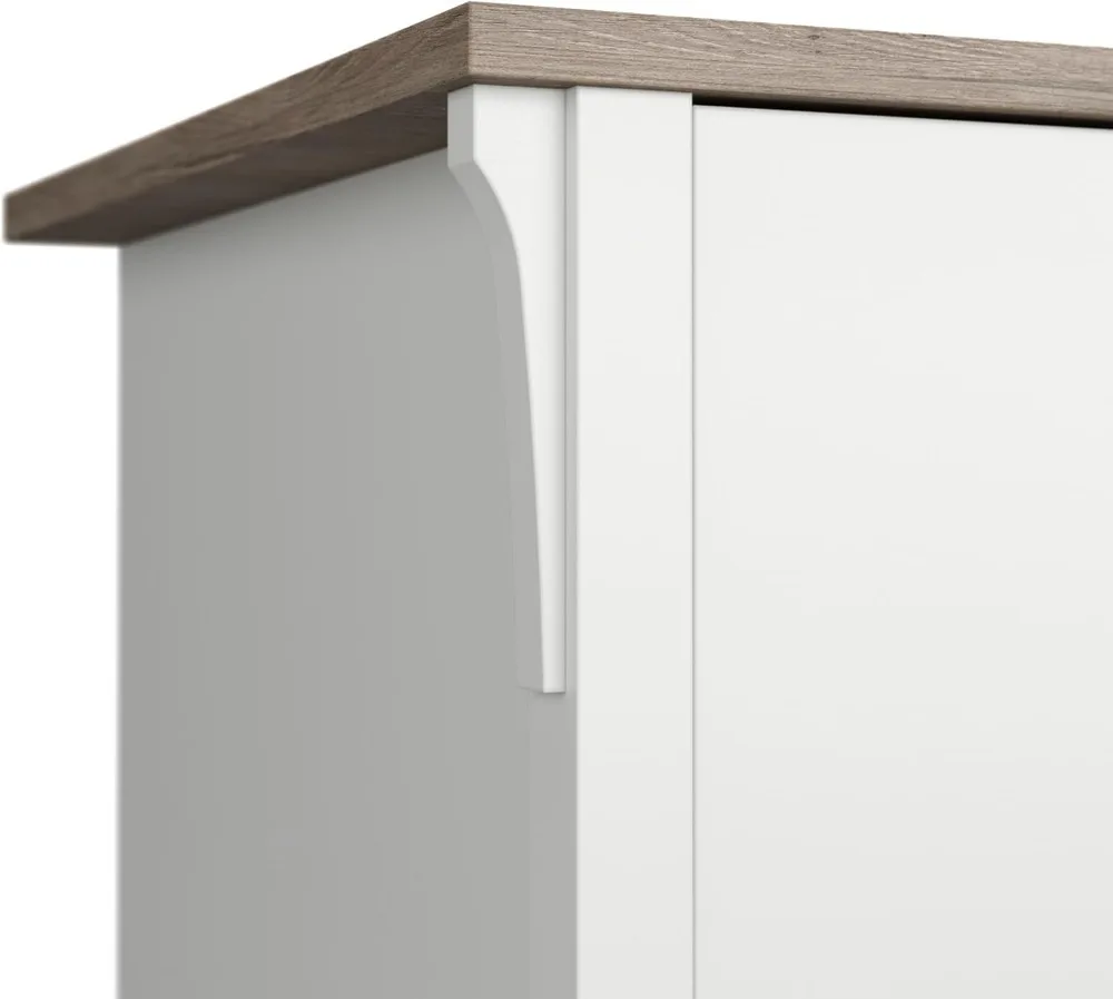 Armario de almacenamiento con puertas, mueble de color blanco puro y gris, ideal para Salinas