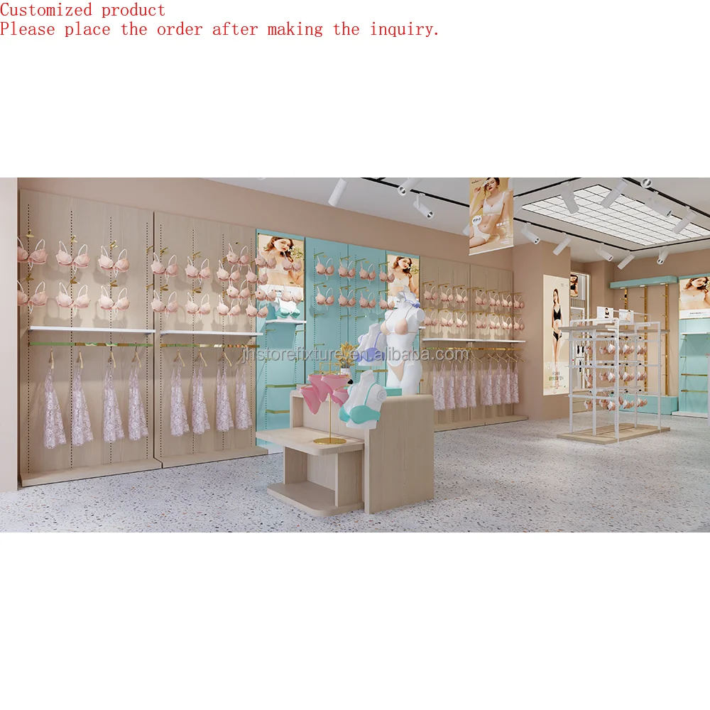 

Retail Lingerie Display Rack Interior Design Decoration Free Standing Women Bra Underwear Display Furniture Clothes Shop Fixture