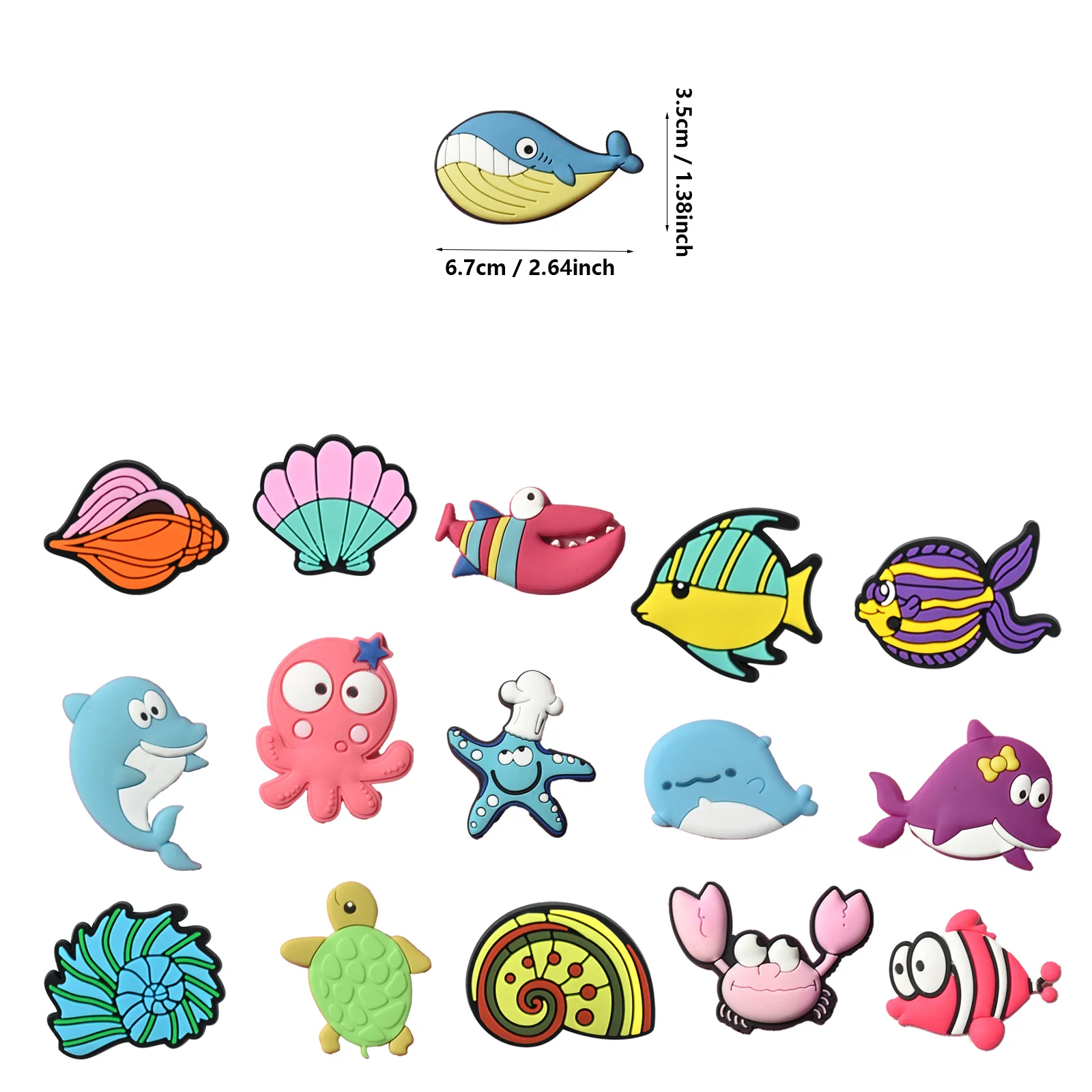 16PCS Cute Ocean Animal Fridge Magnet Set for Sea Lovers Home Decor Gift