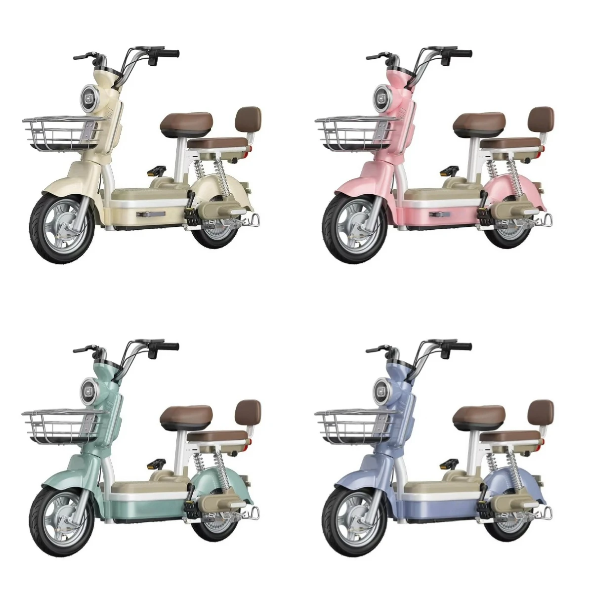 Lvyuan Women's 48V 350W Adult Electric Bike With LED Headlights Integrated 48V 350W Smart Electronic Bicycle Scooter