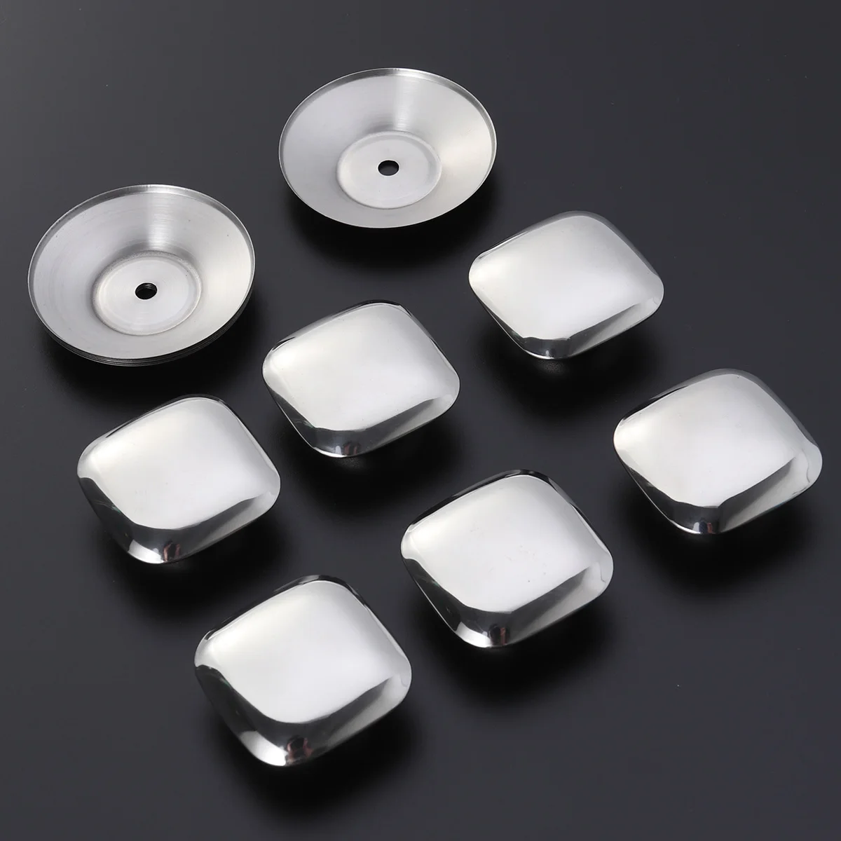 

6 PCS Lid Handle Pot Accessories Steel Key Knob Replacement Tempered Glass Cover