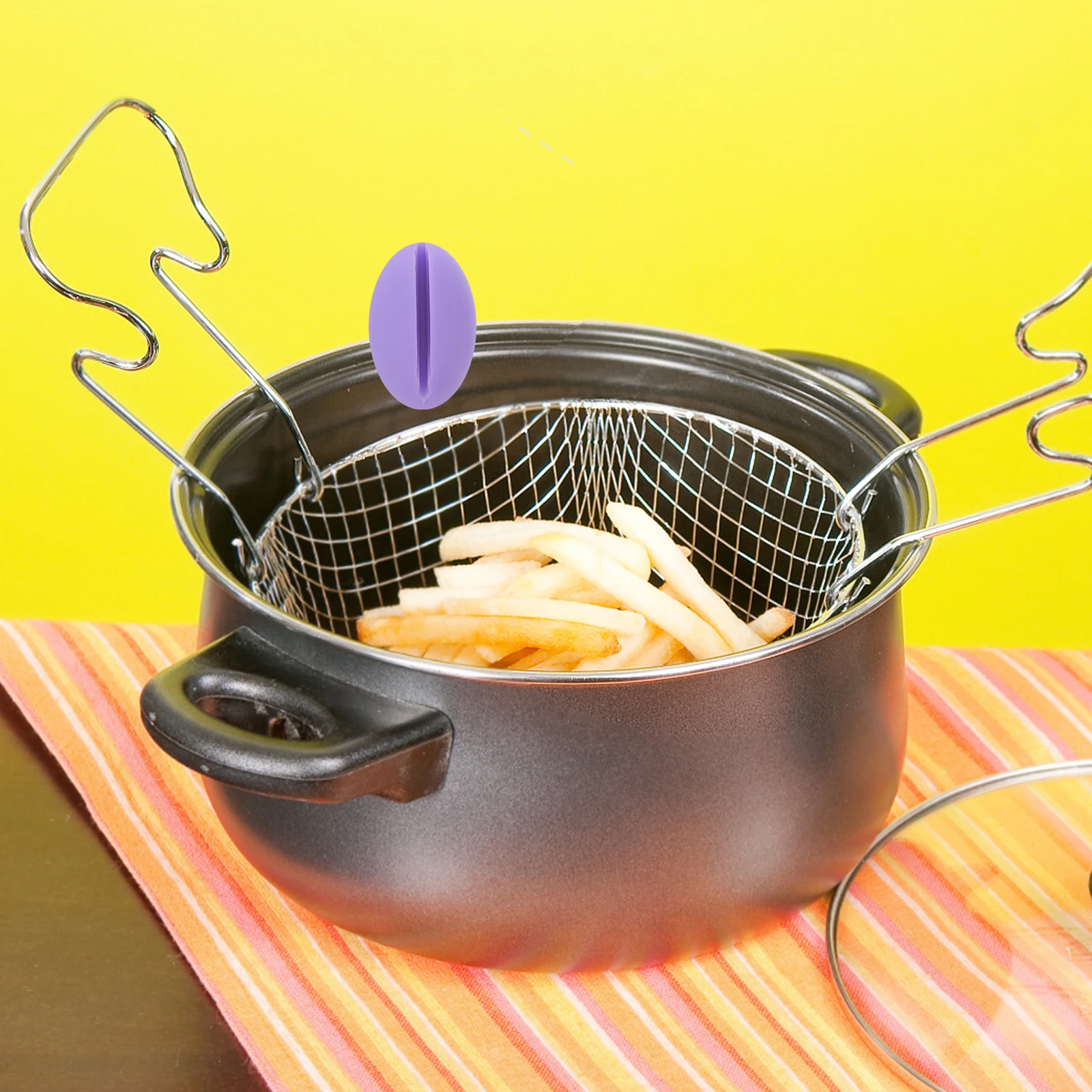

Temperature Probe Pot Edge Clip Silicone Thermometer Holder Scratch Proof Probe Fixing Clip for Cooking Fryer BBQ Candy Syrup