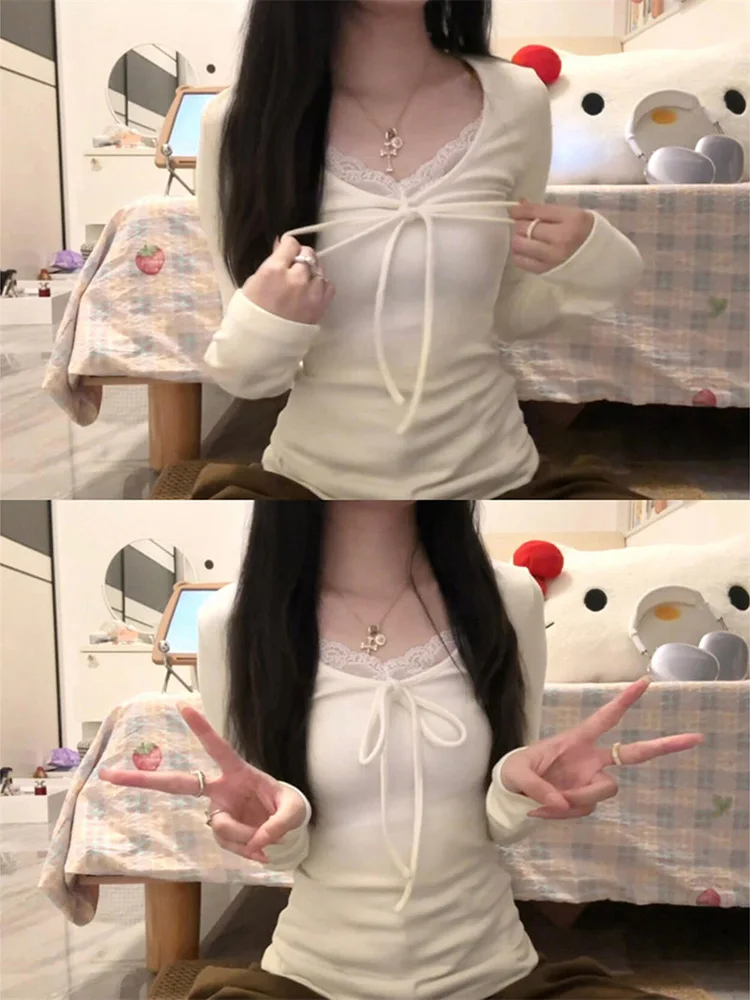 

Женская футболка Long Sve в стиле ретро в американском бархате, осень-зима, облегающая внутренняя одежда, повседневный топ