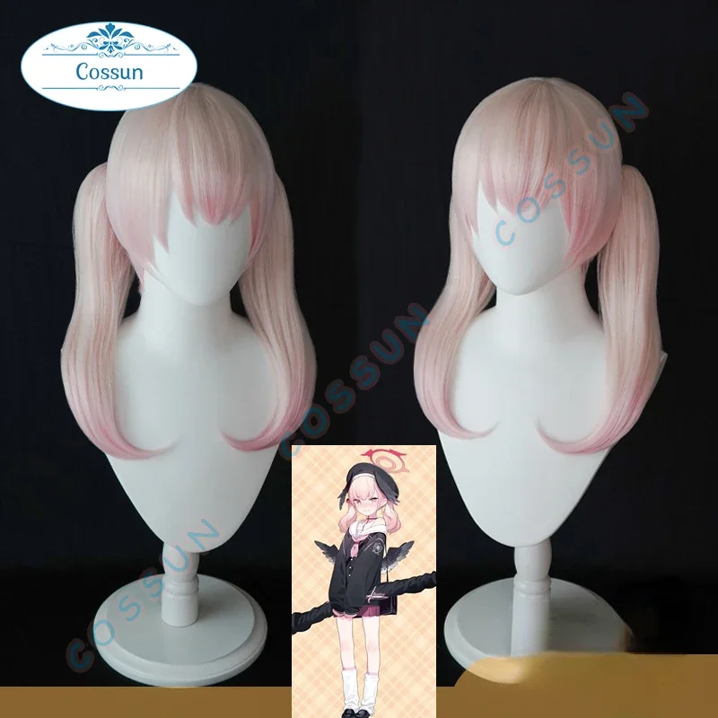 

Shimoe Koharu Cosplay Wig Game Blue Archive Pink Straight Heat Resistant Synthetic Hair Halloween Party Role Play