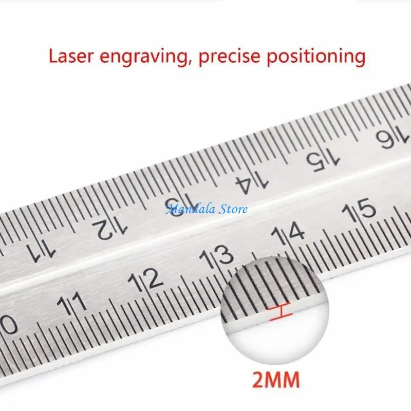 U2JC Multifunctional Mobile Ruler Square Protractor Circle Center Ruler