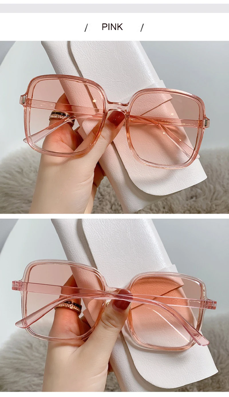 Vintage übergroße quadratische Sonnenbrille 2025, Damenmode, Farbverlauf, Outdoor-Sonnenbrille, Retro, weiblich, Luxusmarke, Design-Brille – Detail 13