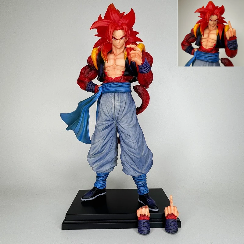 

33cm Dragon Ball Super Saiyan 4 Gogeta Figurine with 3 Interchangeable Hand Poses Collectible Model Toy