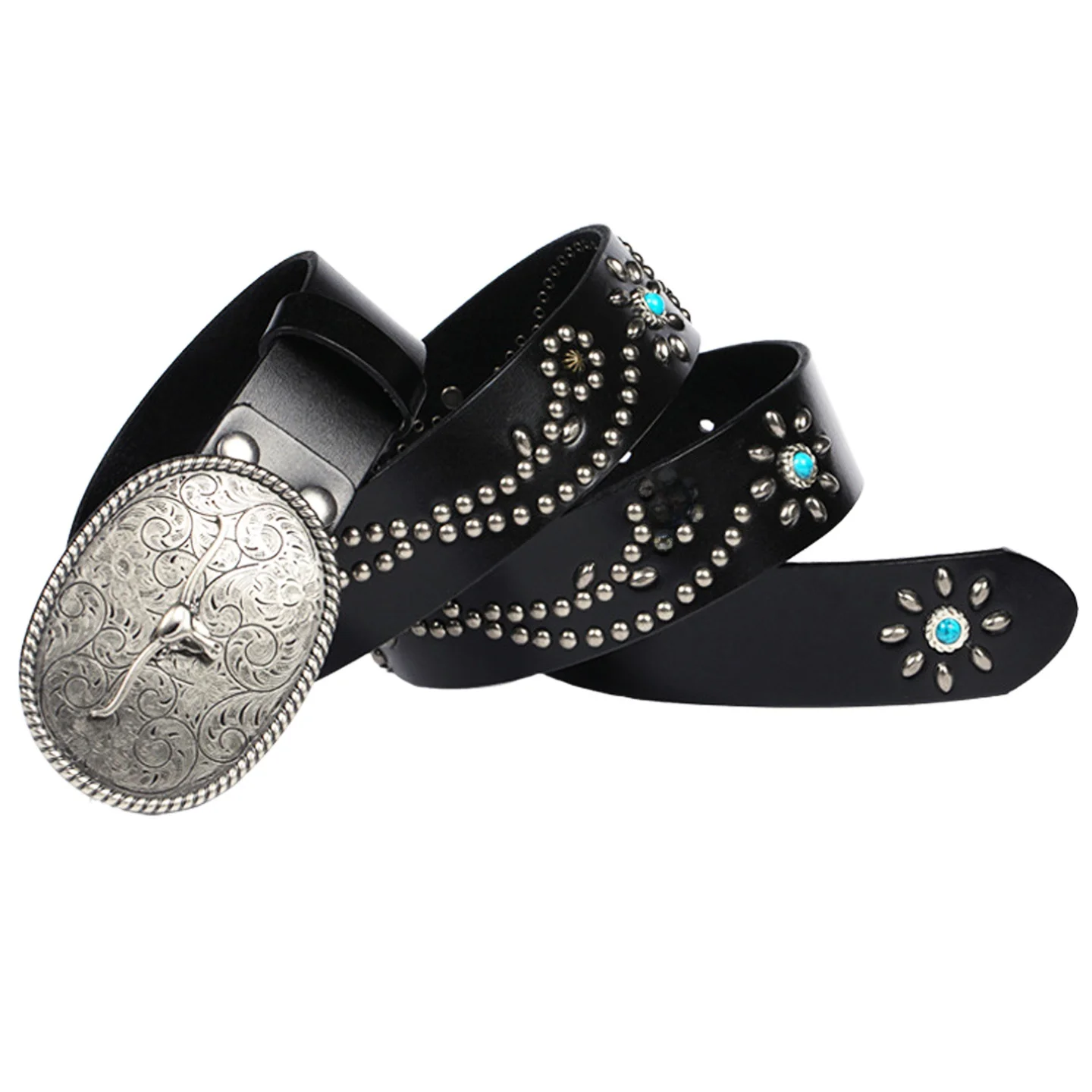 retro-american-western-cowboy-embossed-leather-belt-with-green-turquoise-simulation-inlay-and-rivet-decoration-unisex-waist-belt
