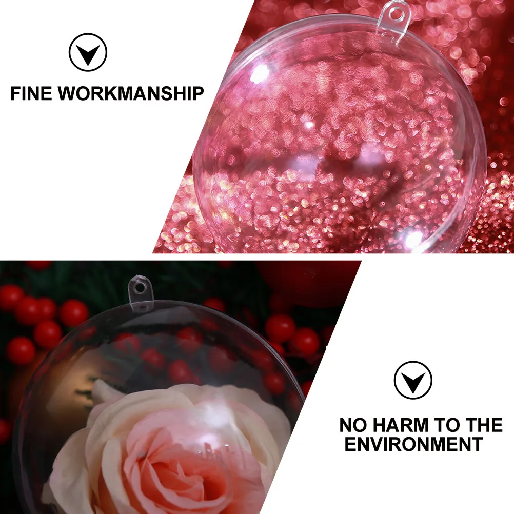 

Creative Acrylic Hanging Ornament Transparent Ball Pendant Christmas Tree Decor Festive Wall Hanging Holiday Decoration Balcony