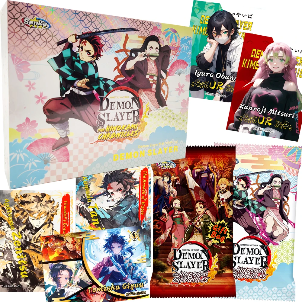

Demon Slayer Collection Cards for Friends Anime Popular Characters English Version Hot-blooded Battle Peripheral Cards Toy Gift