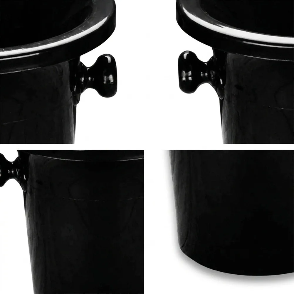 Plastic Ice Bucket with Wide Flared Top Rim for Easy Bottle Placement and Ice Filling in For Bar Restaurant or Home