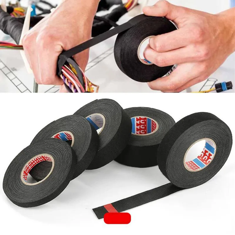 15 Meter Car Wire Winding Tape Sorting Harness Cloth Soundproof Wire Car Cable Tape Width 8/15/19/25/32mm Length